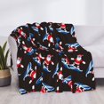 thumbnail image 3 of Disketp Surfing Santa Flannel Blankets - Thick and Warm Blanket for Winter, Soft Fuzzy Plush King Blanket for All Seasons-40"x30", 3 of 6