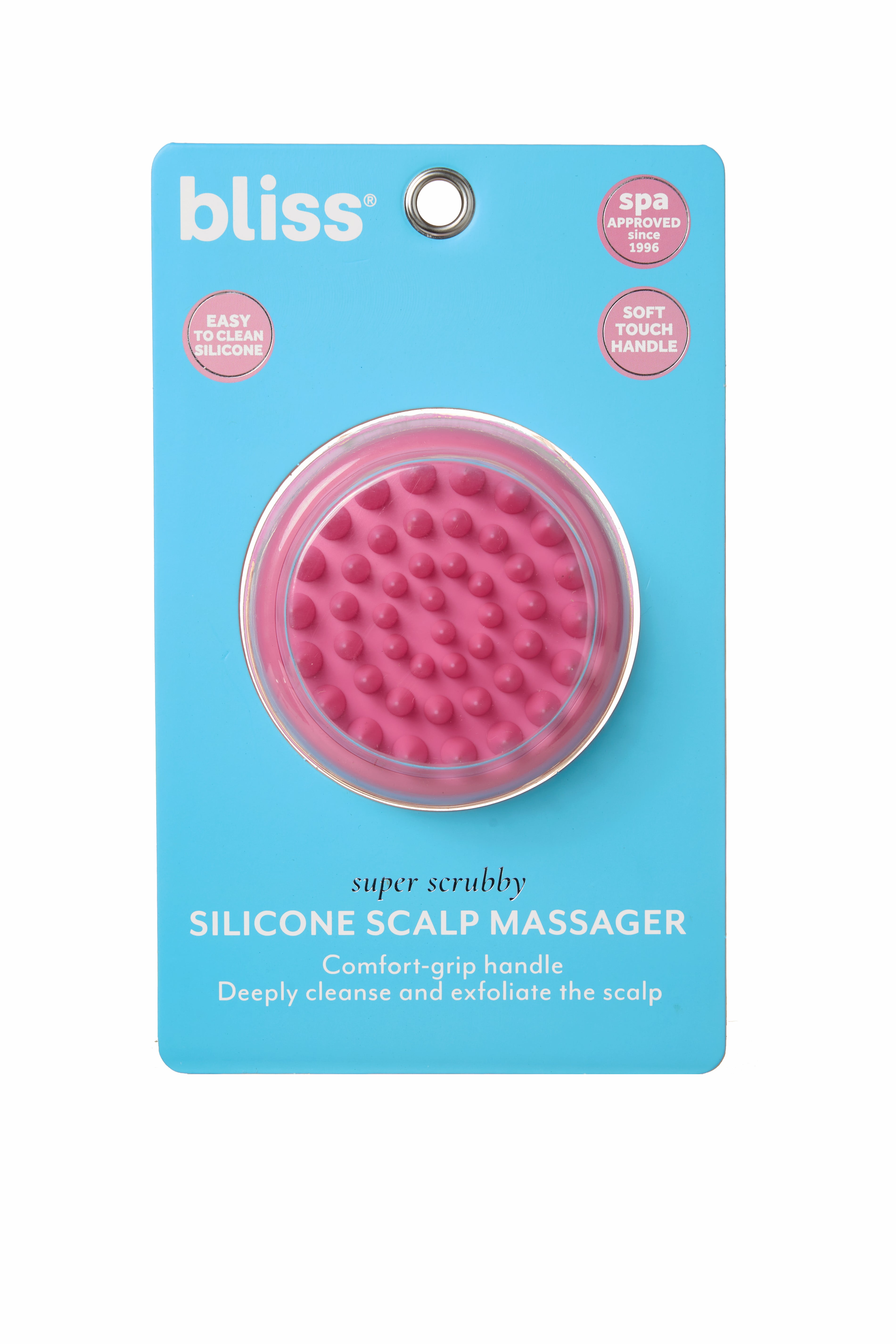 Bliss Soft Touch Silicone Scalp Massager for Relaxation and Deep Cleansing - Pink