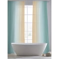 thumbnail image 5 of Teal Ombre Sheer Curtains 108 Inch Length 2 Panels for Living Room, Modern Yellow Gradient Farmhouse Art Voile Kitchen Curtain Set, Luxury Privacy Drapes Window Treatment for Bedroom, 5 of 7