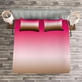 thumbnail image 3 of Ambesonne Ombre Quilted Bedspread Set 3 Pcs, Simplistic Abstract, King Size, Hot Pink Chocolate, 3 of 3