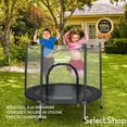 thumbnail image 4 of Trampolín para niños con Red De Seguridad Brincolín Infantil De 55 Pulgadas Brincolines De Niños para Fiestas Trampolin con Postes Acolchados para Interiores y Exteriores Azul, 4 of 4