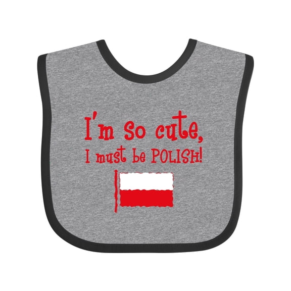 Inktastic So Cute Polish Boys or Girls Baby Bib