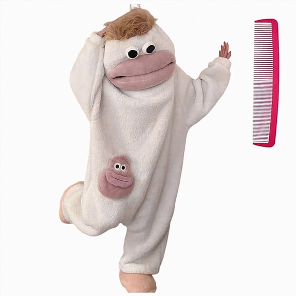 Xyant Silly Big Mouth Monster Onesie Funny Big Mouth Monster Onesie Pajamas for Boys Girls 2-10 Years Soft Plush Loungewear