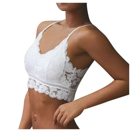 

JDEFEG Lingerie for Women Lingerie for Women Plus Size Women Plus Size Vest Crop Wireless Bra Lingerie V-Neck Underwear Camisole 2 Items Or Less Womens Lingerie Polyester White L