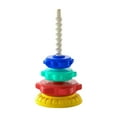 thumbnail image 1 of Torre arcoíris con rueda giratoria de arcoíris, juguete clásico, colorido, Montessori, con engranajes sensoriales para niños pequeños, niños y niñas 4 capas, 1 of 8