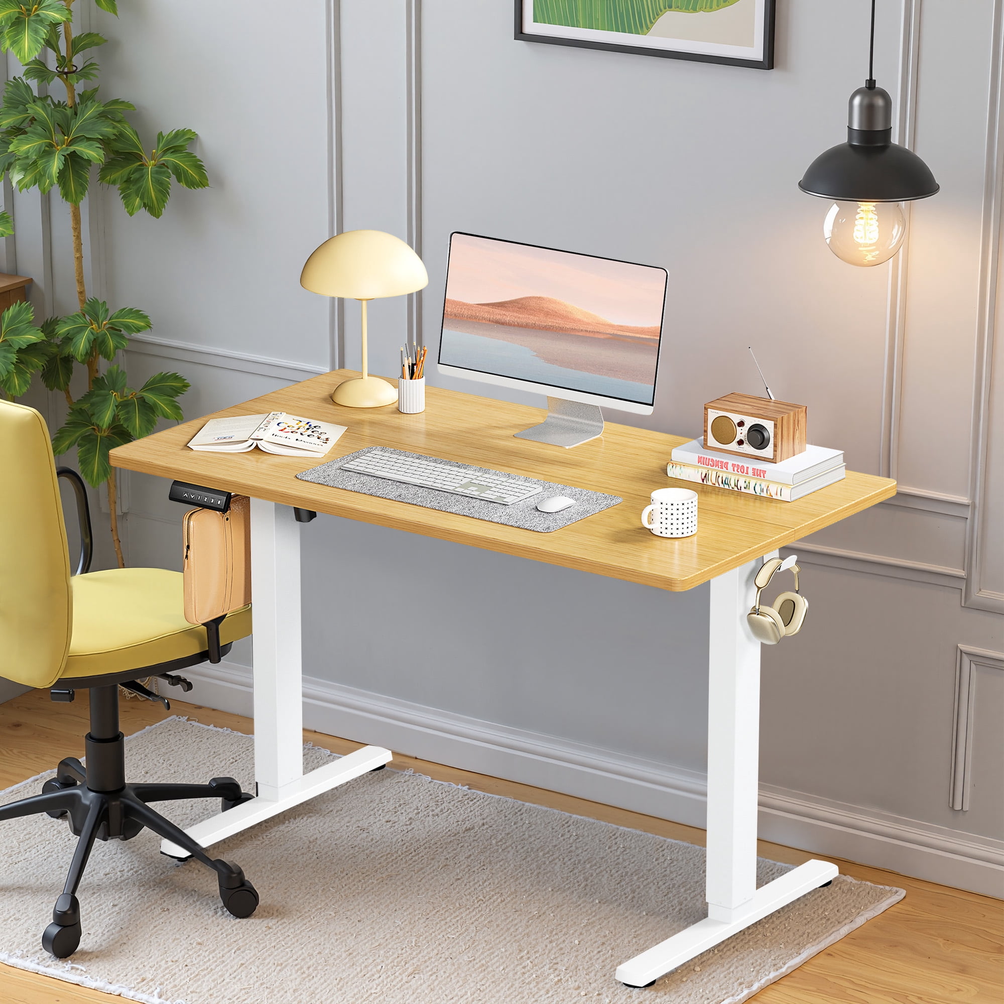 MAYEERTY 40" × 24" Lifting Computer Table Height Adjustable Standing Desk for Home Office