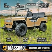 Massimo Go Kart Mini 125cc 9HP, 2WD, 4 Stroke Automatic Go Cart - Quicksand