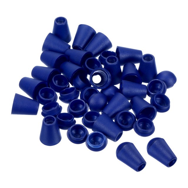 Unique Bargains Bell End Stopper, Cord Rope Lock for Drawstring Bag, Dark Blue 50 Pack