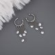 thumbnail image 2 of Pendientes de plata de ley con cadena de borlas para mujeres, adolescentes y niñas, sin perforación, pendientes de cartílago ER, 2 of 5
