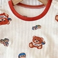 thumbnail image 5 of CAICJ98 Pajamas Toddler Girl Long Sleeve Snug fit 2Pcs Soft Pjs Set Kids Loungewear Sleepwear Boy Baby Clothes (Red,12-18 Months), 5 of 6