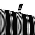 thumbnail image 6 of Jordan Manufacturing 45" x 22" Reeder Black Stripe Rectangular Outdoor Chair Cushion with Ties and Hanger Loop, 6 of 13