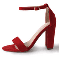 thumbnail image 2 of J. Adams Shirley High Silver Comfortable Heels for Women | Open Toe Ankle Strap Block Sandal, 2 of 6