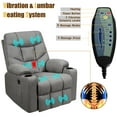 thumbnail image 6 of Power Lift Electric Recliner Chair Sofa for Elderly, 8 Point Massage & Lumbar Heat, 2 Side Pockets, Cup Holders, USB Ports, Remote Control, Home Theater Chair Lounge for Living Room, Light Gray, 6 of 10