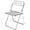 Clear, variant on Urban Lifestyle Transparent Acrylic Modern Folding Chair with Chrome Frame, Clear