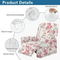 thumbnail image 6 of Renewold Plum Blossom Pink Stretch Recliner Chair Cover Washable Couch Cover Recliner 4 Pieces Polyester Spandex Reclining Slipcover Furniture Protector for Reclining Sofa, 6 of 8
