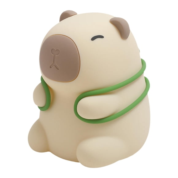 Lámpara de luz nocturna de silicona jinwen con dibujos animados de Capybara recargable por USB para decoración de habitación de bebés