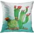 thumbnail image 4 of Set of 4 Throw Pillow Cover 18x18 Inch Watercolor Summer Cactus Home Decor Pillowcase Square Cushion Cover for Sofa Bed Couch, 4 of 5