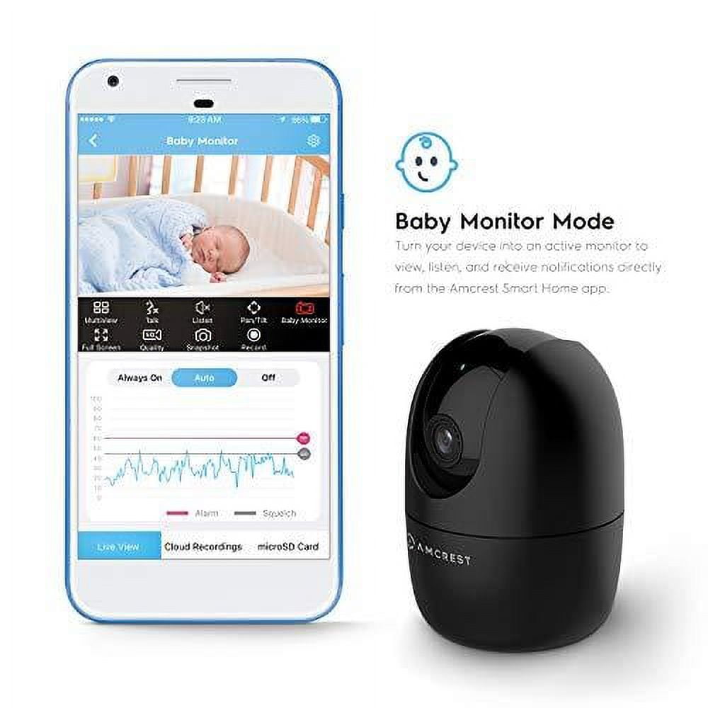 Amcrest Video Baby Monitor Camera, Two-Way Audio, Pan/Tilt/Zoom,  Temperature Sensor, Night Vision, Add-on Camera Unit for Amcrest AC-2,  (AC-2-C)
