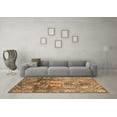 thumbnail image 3 of Ahgly Company Indoor Square Abstract Brown Modern Area Rugs, 4' Square, 3 of 4