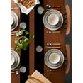 thumbnail image 5 of Black Brown Table Runner Contemporary Boho Modern Art Tablerunners 14 x 72 Inch, Table Decorations Tabletop Scarf for Summer Gathering Holiday Farmhouse Kitchen Dining Decor, 5 of 6