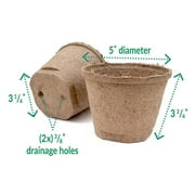 Jiffy Organic Seed Starting Biodegradable Peat Pots - Breathable - 100 Pack, 5 in Diameter