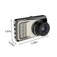 thumbnail image 3 of Thsue Dash Cam Front And Rear, High-Definition Dual-Lens Night Vision Car Front & Rear Dual Recording Reversing Image 3-Inch Driving Recorder Loop Recording, 3 of 7