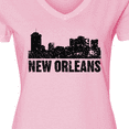 thumbnail image 4 of Inktastic New Orleans Skyline Grunge Women's V-Neck T-Shirt, 4 of 5