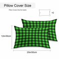 thumbnail image 2 of Black Green Plaid Outdoor Pillow Covers 20x12 Inch Lumbar Pillow Covers Set of 2 Waterproof Decorative Throw Pillow Cases Modern Buffalo Checked Gingham Art Cushion Covers for Patio Furniture Garden, 2 of 8