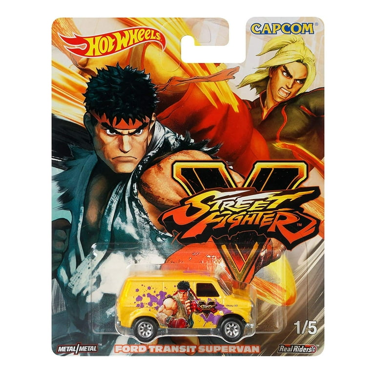 2018 Hot Wheels Pop Culture Street Fighter CAPCOM Series Premium Adult Collectible Diecast Vehicles Set of 5