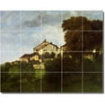 thumbnail image 1 of Ceramic Tile Mural-Gustave Courbet Village Painting 64. 40" w x 32" h using (20) 8 x 8 ceramic tiles, 1 of 3