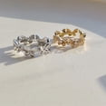thumbnail image 3 of Adjustable White Copper Butterfly Bow Ring For Women Trendy Gold And White Gold Fashion Jewelry, 3 of 3