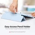thumbnail image 3 of KOMI Blue iPad 10.9 Inch Tablet Case with Pencil Holder, Flexible TPU Back Shell, Smart Trifold Stand, 3 of 5