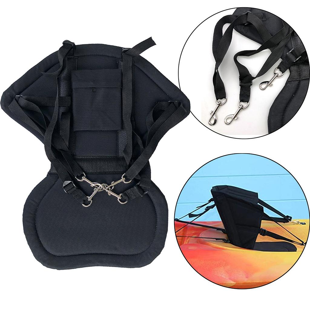 DimyFew Adjustable Deluxe Padded Comfort Kayak Seat Back Rest Cushion Support Detachable