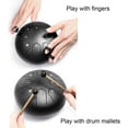 thumbnail image 5 of Tongue Drum, Upgraded Steel Tongue Drum 8 Notes 6 Inch, Professional Steel Drum C-Key (Black) for Beginner Adult Kids, 5 of 6