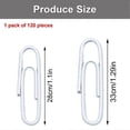 thumbnail image 3 of 120 Pcs Plastic Clips Colorful Paper Clips Office Clips Marking Clips Colorful Paper Clips 28mm 33mm Letter Clips Yellow 33mm, 3 of 5