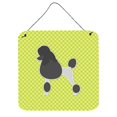 thumbnail image 1 of Poodle Checkerboard Green Wall or Door Hanging Prints, 1 of 1
