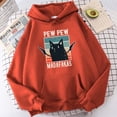 thumbnail image 1 of Pew Pew Madafaks lindo divertido impreso sudadera hombres otoño cuello redondo con capucha moda sudaderas con capucha de gran tamaño moda Casual chándal, 1 of 3