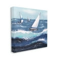 thumbnail image 3 of Stupell Rough Ocean Waves Sailing Boats Landscape Painting Gallery Wrapped Canvas Print Wall Art, 3 of 7