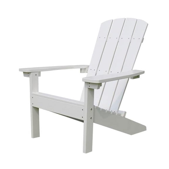 36.61 in. Lakeside Faux Wood Adirondack Chair, White