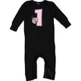 thumbnail image 2 of Inktastic Pink Ladybug 1st Birthday Baby Romper Coveralls, 2 of 4