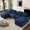Blue, variant on Rophefx 134" Oversized U Shaped Modular Sectional Sofa, 6 Seater Chenille Cloud Couch with Storage Console, Cup Holders and USB Ports for Living Room,White