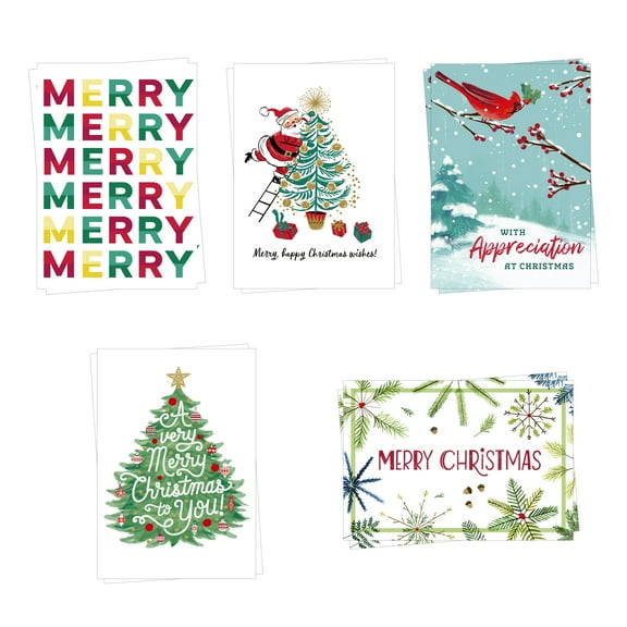 Hallmark Business Bulk Assorted Christmas Cards (Classic Mix), 10 ct.