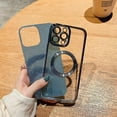 thumbnail image 3 of Compatible with iPhone 13 Pro Max 6.7 Inch Case,Luxury Magnetic Glitter Plating Bling Sparkle Shiny Clear Phone Case with Camera Protection,Compatible with MagSafe for Women Girls-Blue, 3 of 12