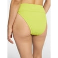 thumbnail image 4 of Time and Tru Women's and Women's Plus Size Crinkle High Rise High Leg Cheeky Bikini Bottoms, Sizes XS-3X, 4 of 5