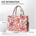 thumbnail image 3 of Large Capacity Tote Bag,Pioneer Flower Floral Print Pattern Handbag Fashion Luxury Tote Bag,15.7"x13"x 5.1" Inches,Laptop Compatible, 3 of 6