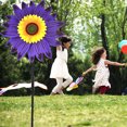 thumbnail image 4 of Fdelink Garden Steel Sunflower Lawn Wind Garden Party Wind Garden Lawn Windmill Decoration Outdoor De Purple, 4 of 6