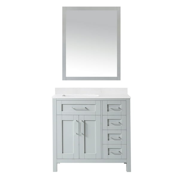 Mirror Bathroom Vanity Dove Gray, Ove Decor Vanity Mirror