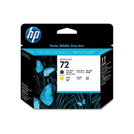 UPC: 0808736779623 | HP 72 Matte Black/Yellow DesignJet Ink Cartridges  2-Pack (C9384A)