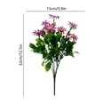 thumbnail image 2 of UV Resistant Outdoor Artificial Daisy Flowers Bouquet, Realistic Faux Greenery Bonsais for Hanging Bonsaier, Lifelike Floral Decor for Porch Patio Garden Yard Indoor Table Centerpiece, Purple, 2 of 5