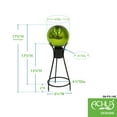 thumbnail image 2 of Achla 6" Fern Green Crackle Glass Gazing Globe With Stand, 2 of 2